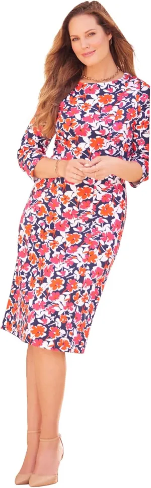 Catherines Women's Plus Size Liz&Me Ponte Knit Dress