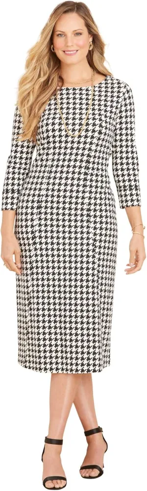 Catherines Women's Plus Size Liz&Me Ponte Knit Dress