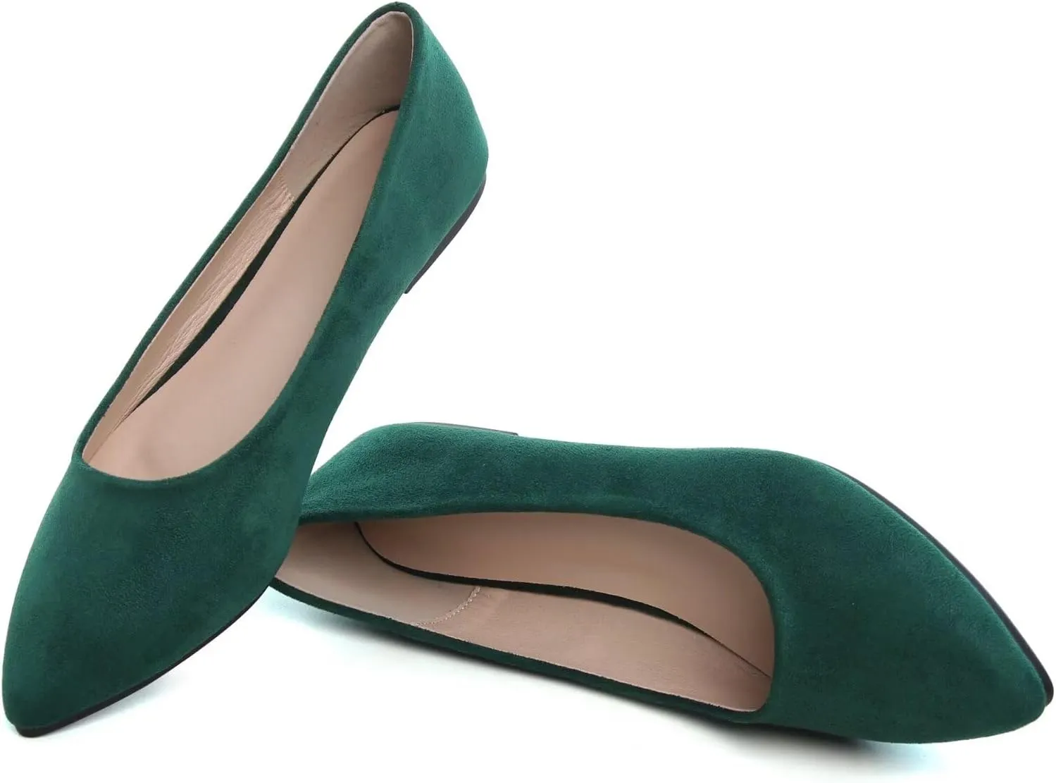 ChaiRong Zhou Women Pointed Toe Ballets Flats Comfort Slip On Walking Shoes for Driving