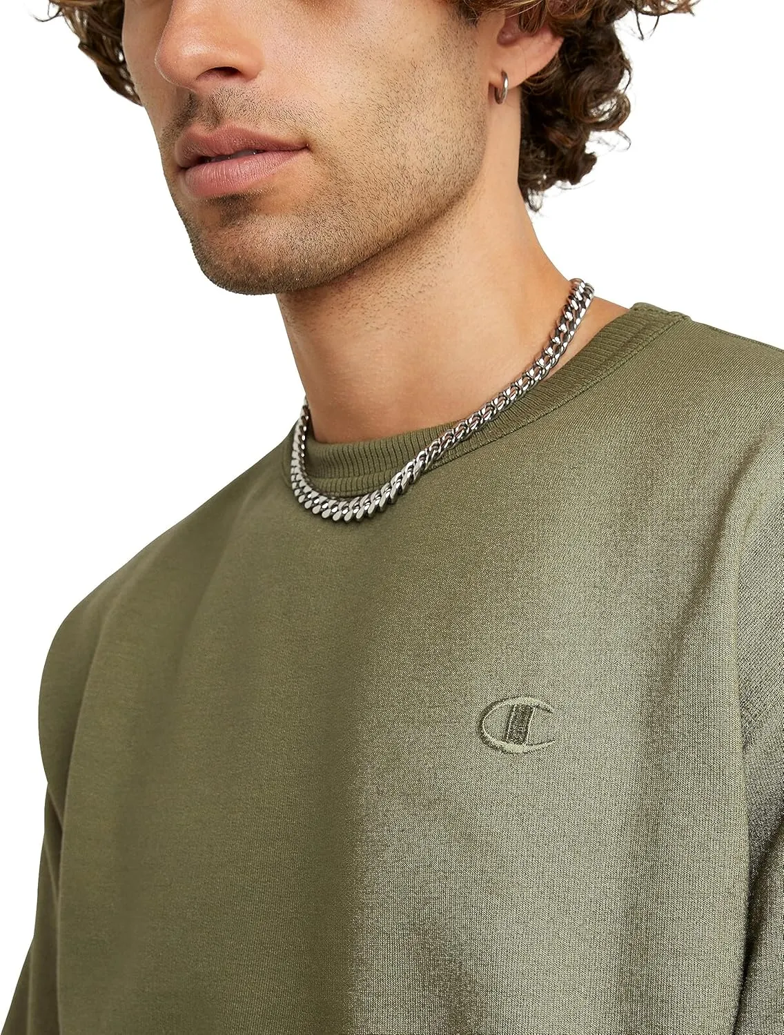 Champion Men's Crewneck, Powerblend Fleece Sweatshirt, Crewneck Sweatshirts (Reg. Or Big & Tall)