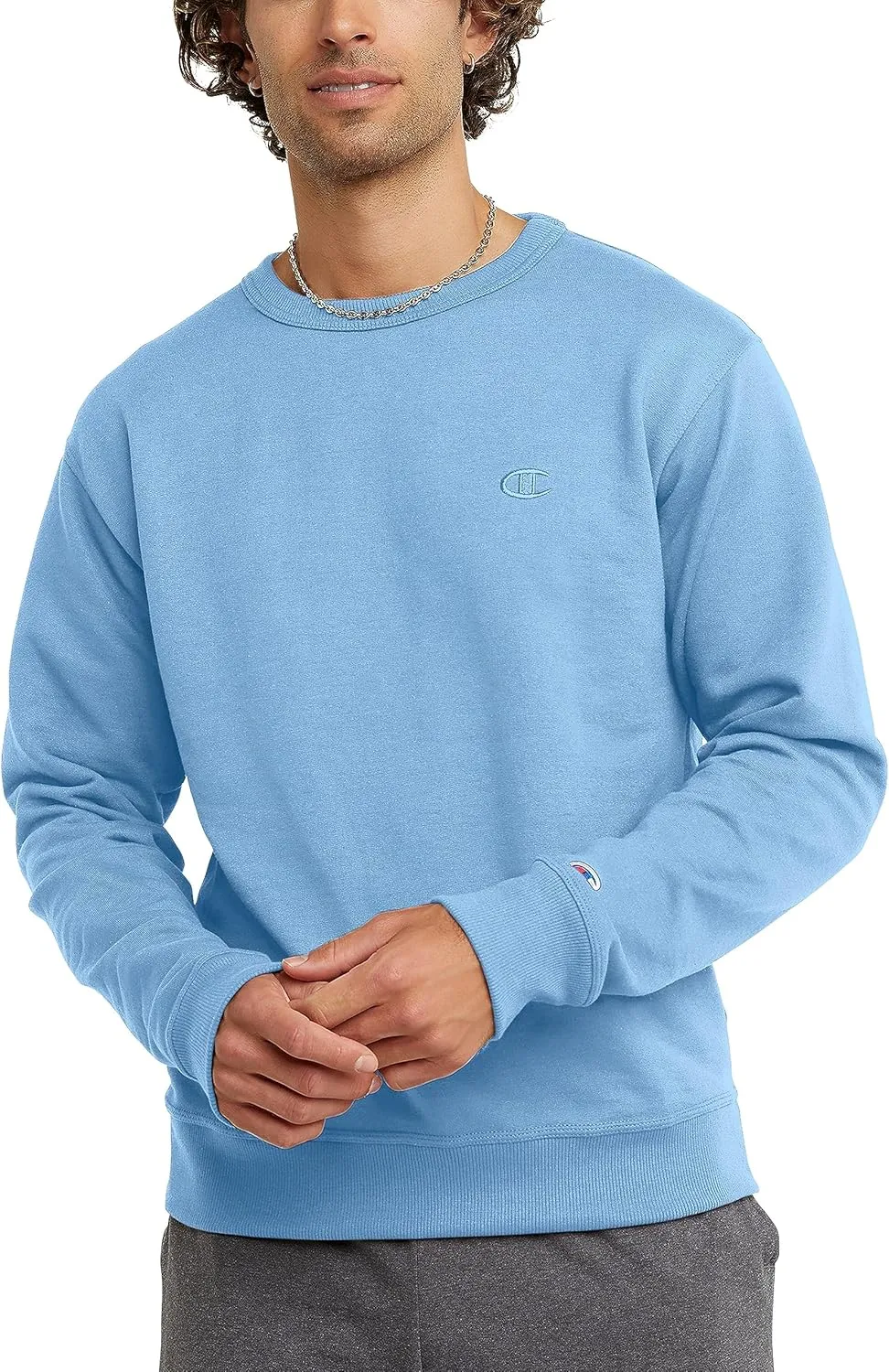Champion Men's Crewneck, Powerblend Fleece Sweatshirt, Crewneck Sweatshirts (Reg. Or Big & Tall)
