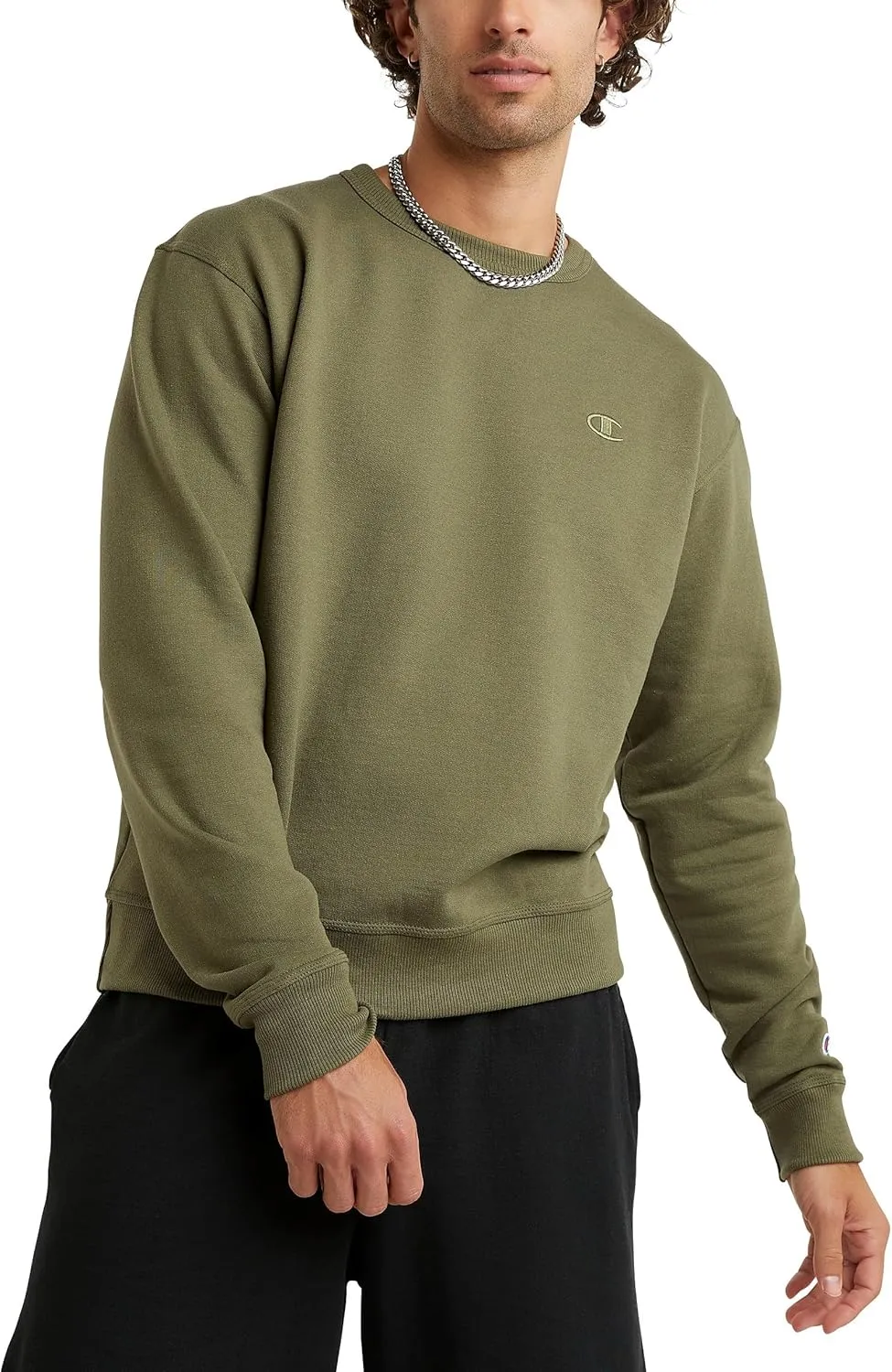 Champion Men's Crewneck, Powerblend Fleece Sweatshirt, Crewneck Sweatshirts (Reg. Or Big & Tall)