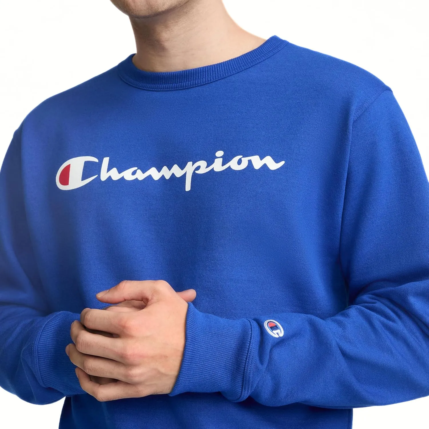 Champion Men's Sweatshirt, Powerblend, Fleece Midweight Crewneck Sweatshirt (Reg. Or Big & Tall)