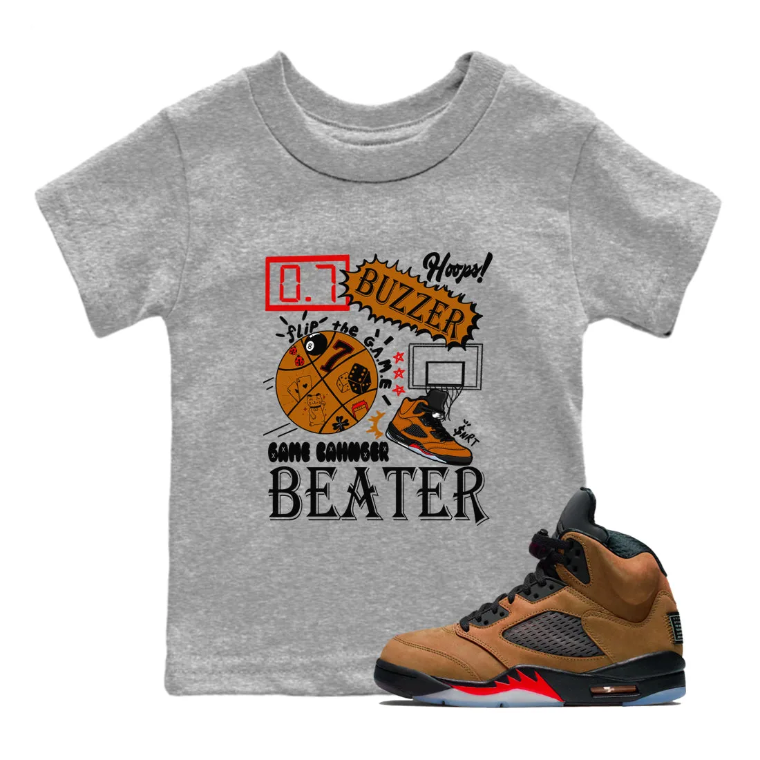 Changer Sneaker Jordan Kids Tees Easy-to-use Clear communication Air 5 SNRT Game - Brown Archaeo