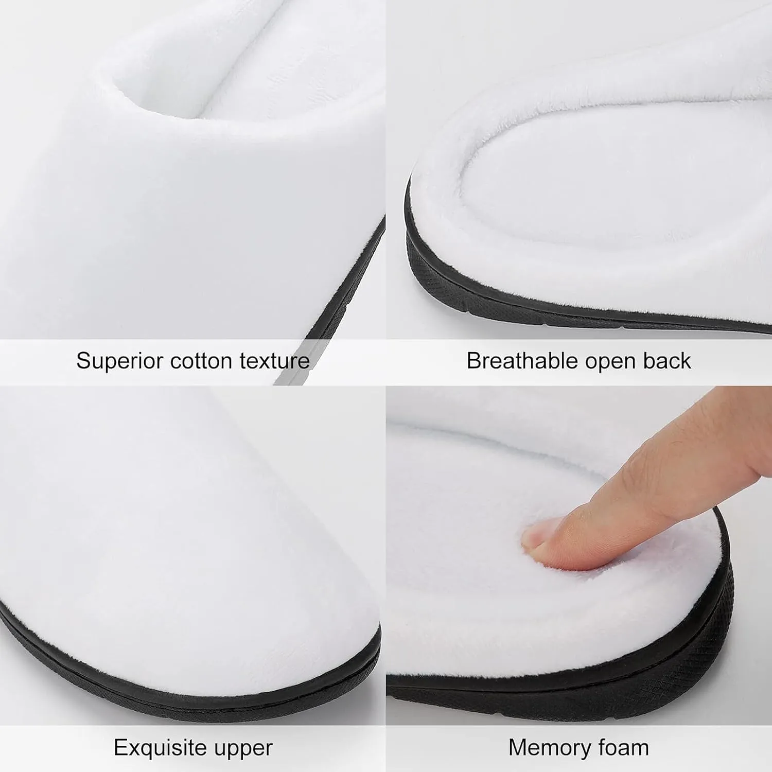 Christmas Slippers For Women Cotton House Slippers Hard Sole Comfy Clog Slippers Warm Slip-On Shoes Indoor Outdoor
