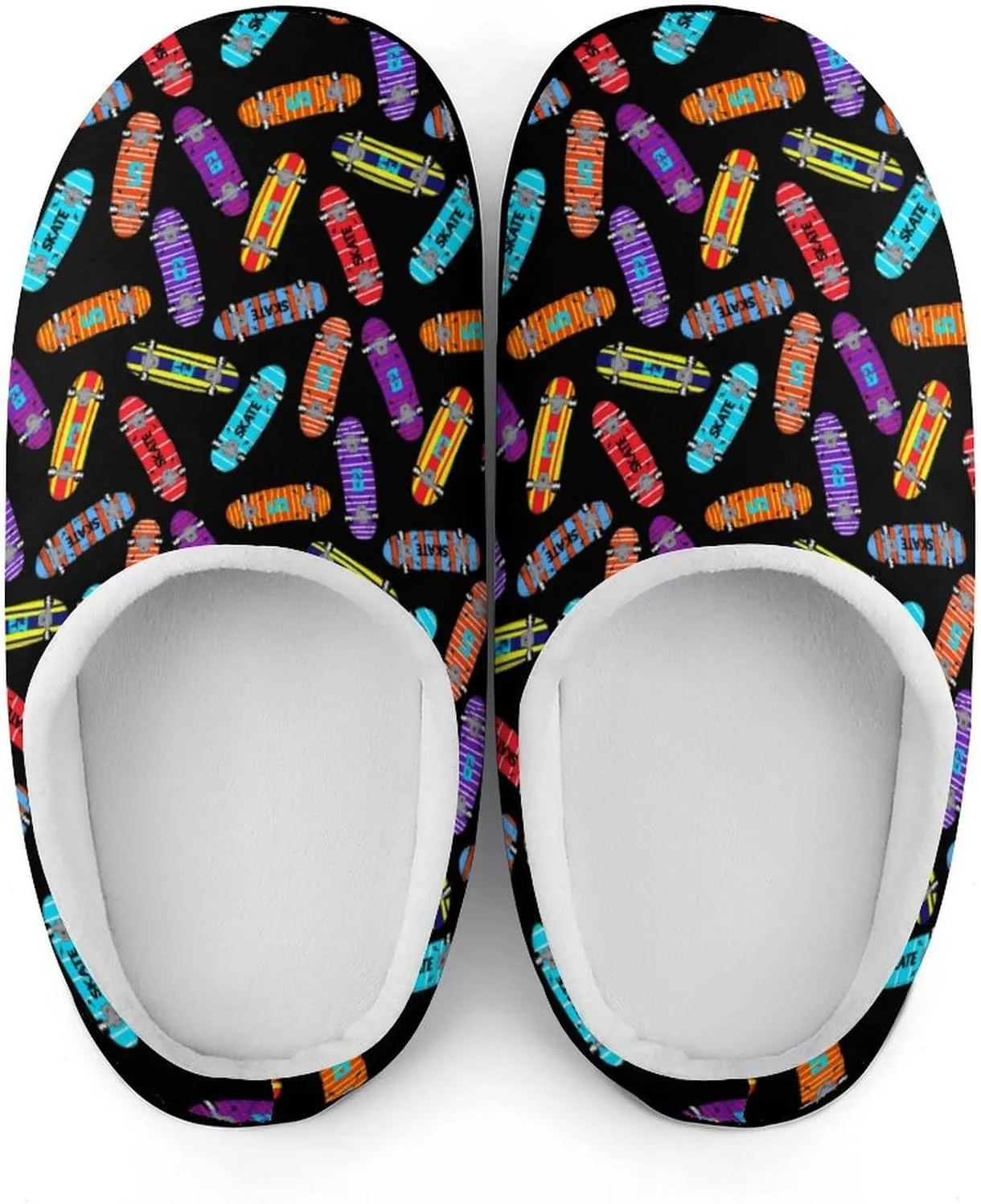 Christmas Slippers For Women Cotton House Slippers Hard Sole Comfy Clog Slippers Warm Slip-On Shoes Indoor Outdoor
