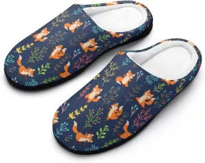 Christmas Slippers For Women Cotton House Slippers Hard Sole Comfy Clog Slippers Warm Slip-On Shoes Indoor Outdoor