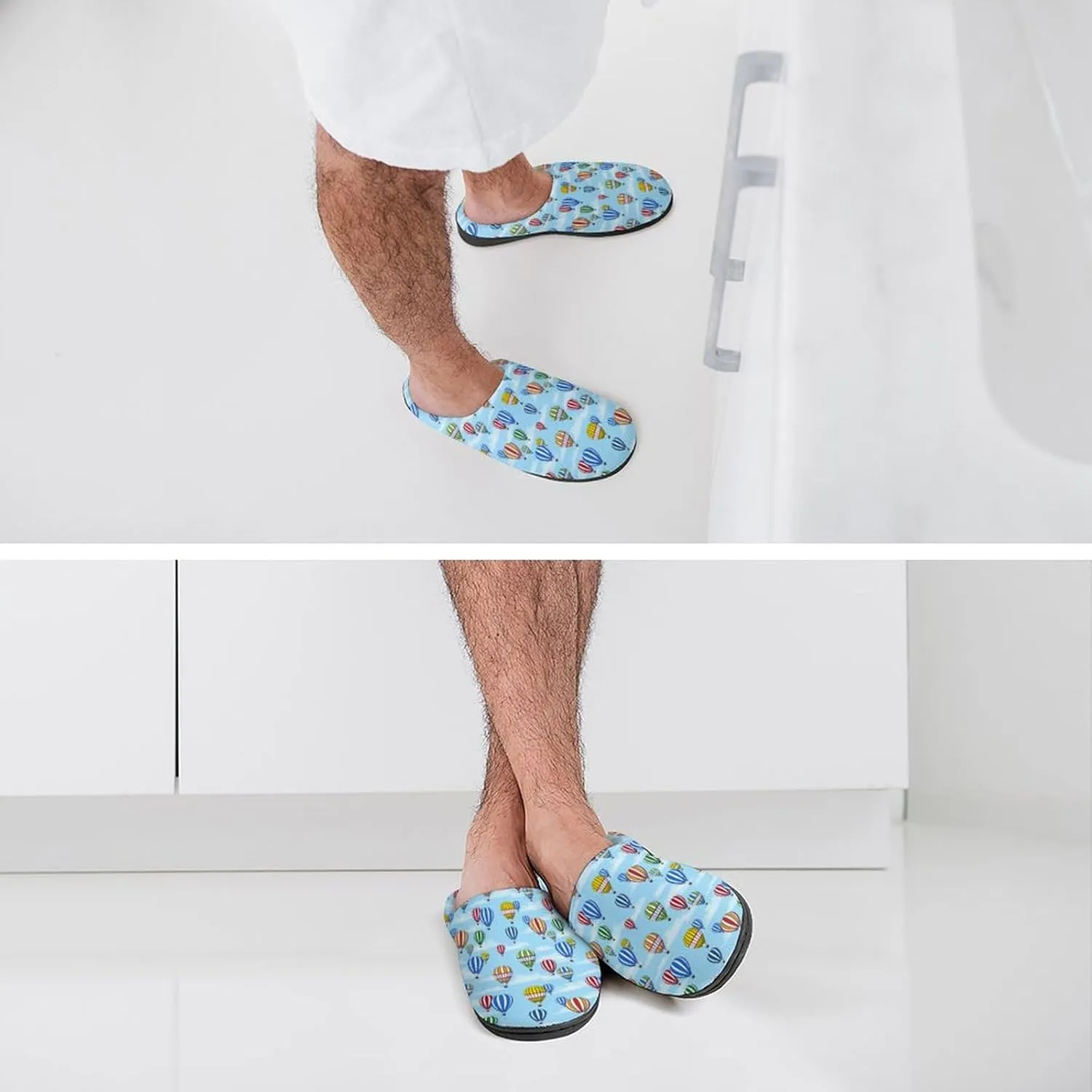 Christmas Slippers For Women Men Cotton House Slippers Hard Sole Comfy Clog Slippers Warm Slip-On Shoes Indoor Outdoor