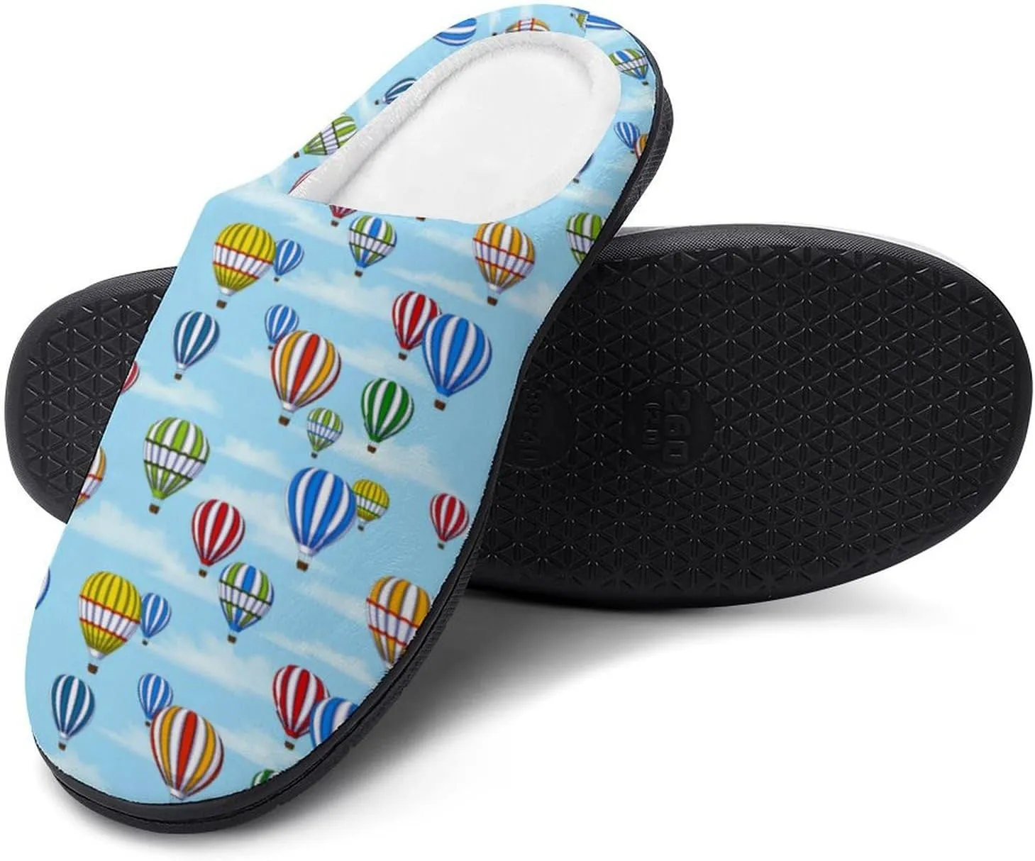 Christmas Slippers For Women Men Cotton House Slippers Hard Sole Comfy Clog Slippers Warm Slip-On Shoes Indoor Outdoor