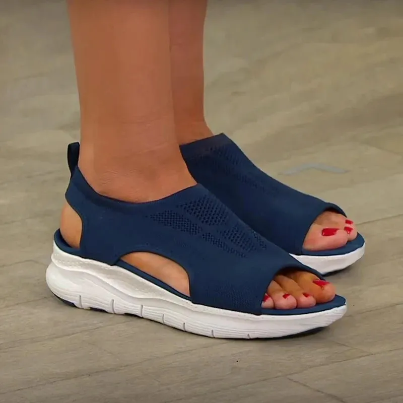 Comfortable Women's Sandal in Elastic Fabric
