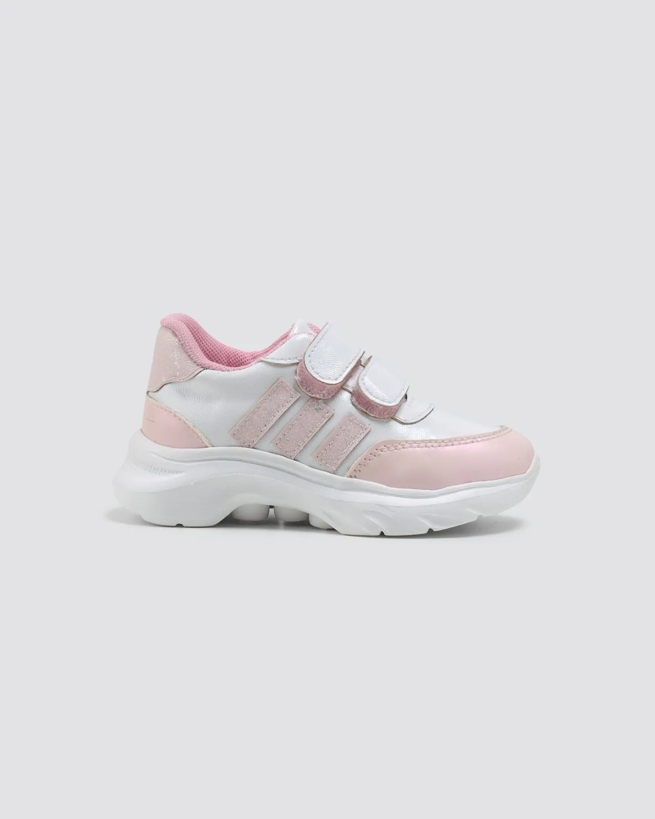 Comfy Pink & White Sneakers – Girls