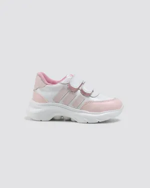 Comfy Pink & White Sneakers – Girls