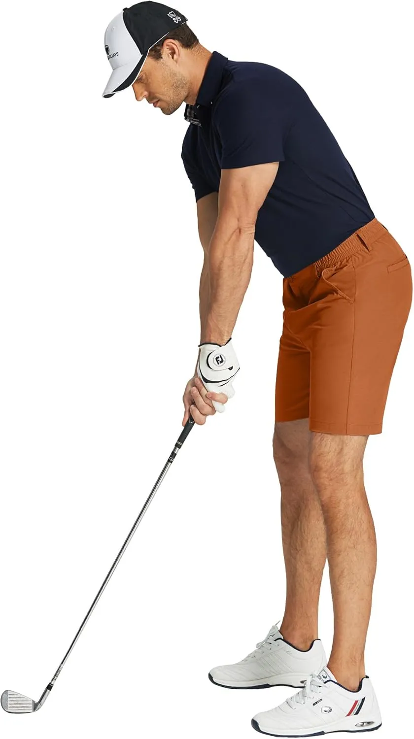 COOFANDY Men's Golf Shorts 8 Inch Lightweight Quick Dry Casual Dress Shorts Hiking Travel Shorts with Pockets