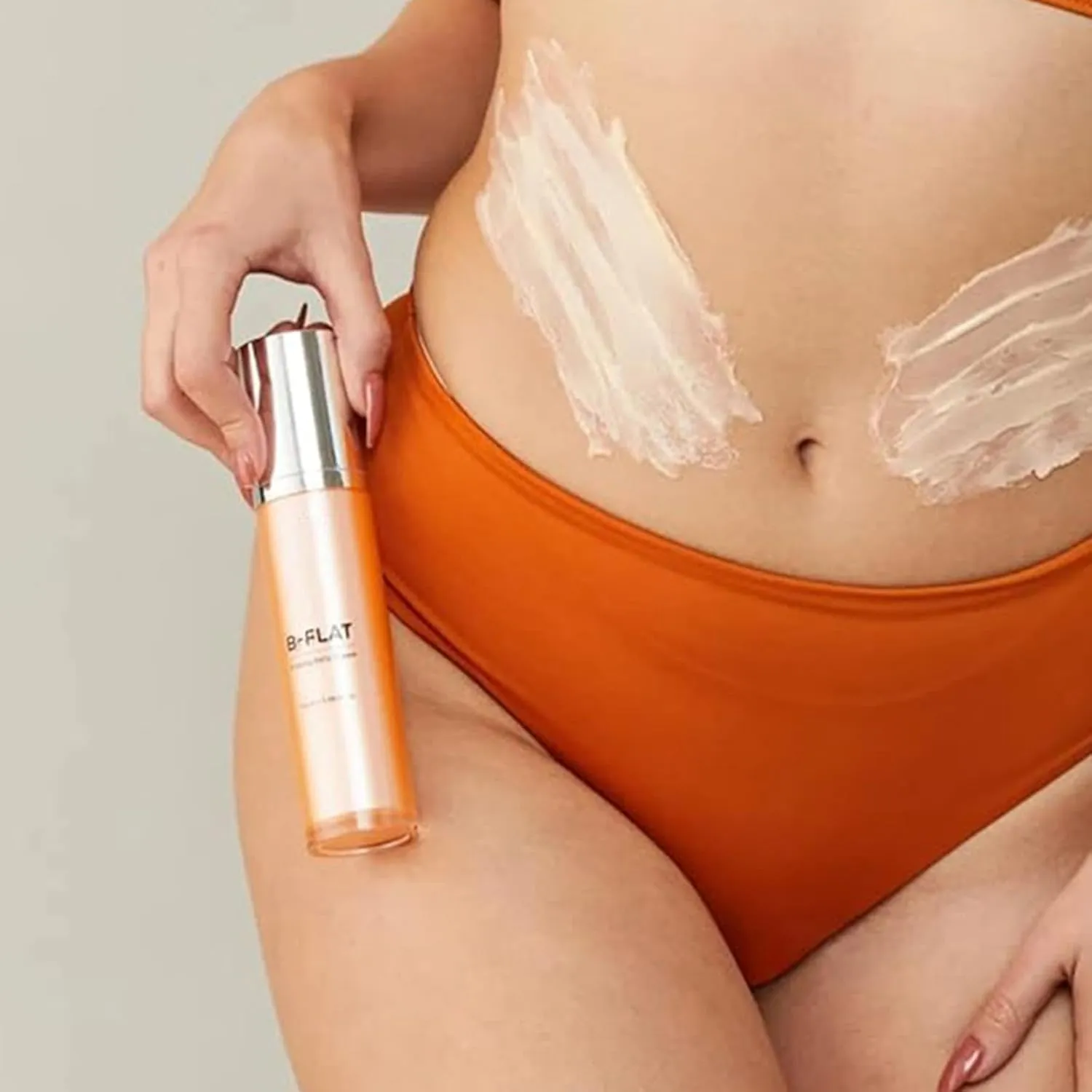 Cosmetics B FLAT Belly FirmingCream Skin TighteningCream For Stomach Moisturizing & Firming Stretch MarkCream & Tummy Lotion 100ml (2, insipidness)