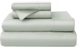 Cosy House Collection 100% Rayon Derived from Bamboo Bed Sheet Set - Cooling, Breathable, Silky Soft 5-Piece Deep Pocket Bedding Set (Split King, Silver)