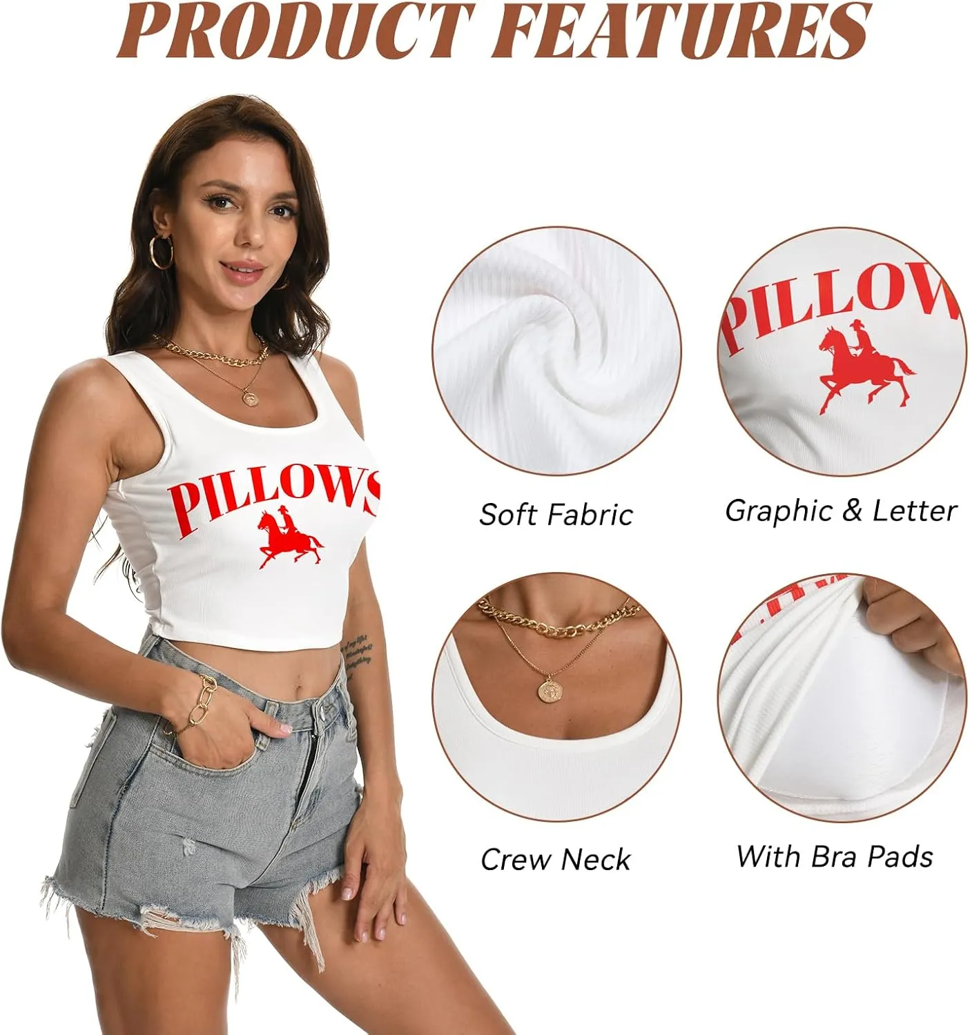 Cowboy Tank Shirt, 100% Cotton, Western Cowgirl Y2K Country Music Crop Top Sleeveless Cami Shirt.