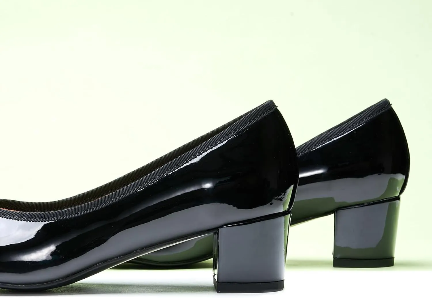 C.Paravano Women's Chunky Heel Ballet Pumps-Patent Leather Dress Shoes with Bowknots for Wedding & Office, Spring Date Nights, Business Casual