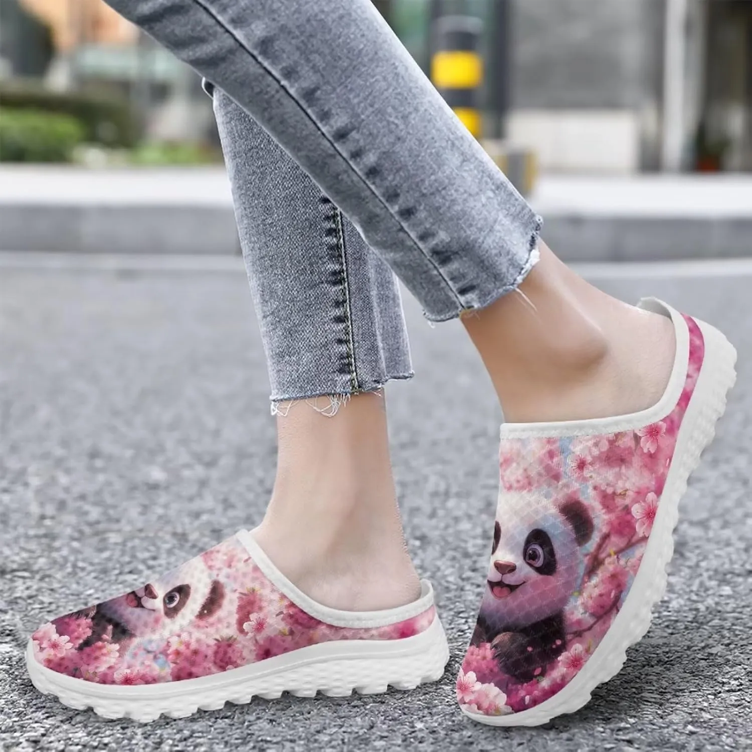 Cute Animal Womens Mule Shoes Breathable Loafers Slip on Fashion Tennis Sneakers Garden Clogs
