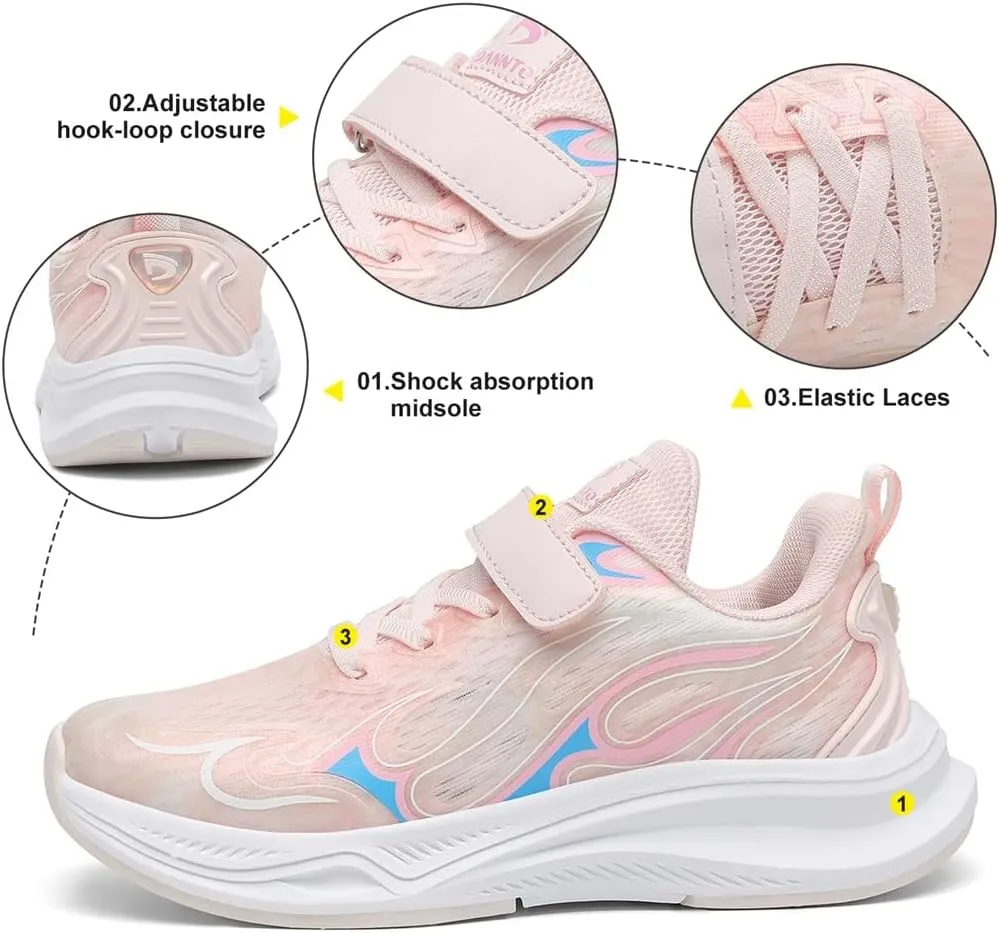 Dannto Boys Girls Sneakers Kids Shoes Lightweight Breathable Athletic Running Tennis Fitness Shoes Little Kid/Big Kid