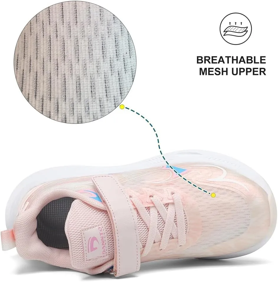 Dannto Boys Girls Sneakers Kids Shoes Lightweight Breathable Athletic Running Tennis Fitness Shoes Little Kid/Big Kid