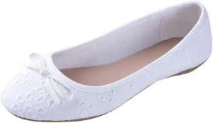 Dcfodk Women's Ballet Flats Casual Comfort Soft Silp On Flat Shoes,Round Toe Dress Shoe, Shoes for Women Wide Width,White,Black,Comfort Classic Walking Shoes