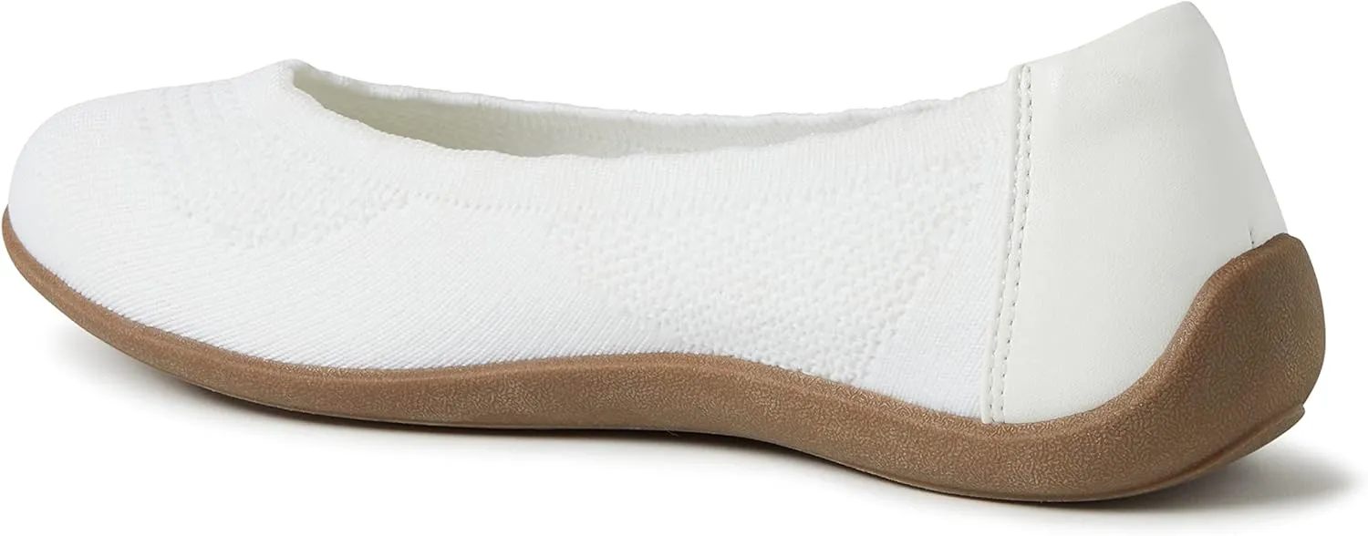 Dearfoams Women's Lightweight Washable Comfort Misty Ballet Flats