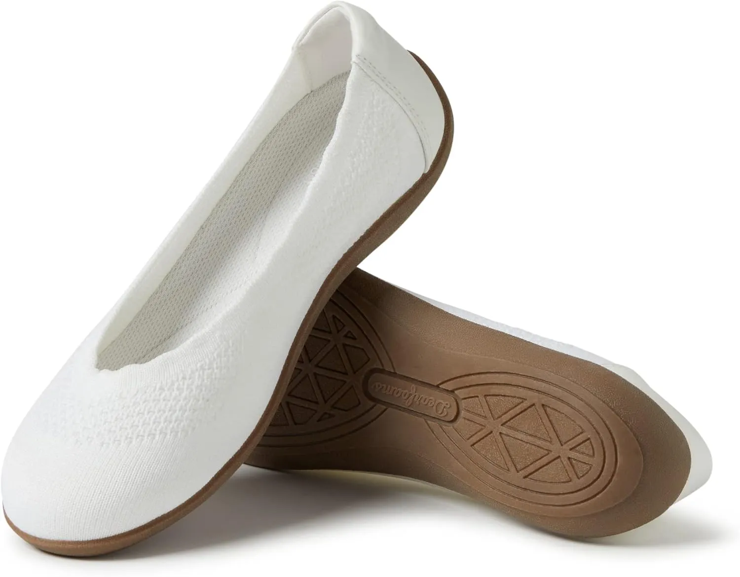 Dearfoams Women's Lightweight Washable Comfort Misty Ballet Flats
