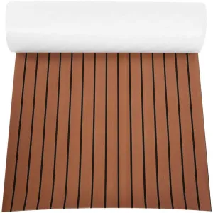 Deck Flooring Decking Boat Flooring EVA Foam Faux Teak Seadek Marine Carpet Flooring Boat Carpeting 94.5''X35.4''X0.24'' Sea Deck Boat Flooring Non-Slip Mats for Yacht