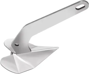 Delta Style Wing Boat Anchor, 316 Stainless Steel Heavy Duty Triangular Boat Anchor, 10lb Wing Style Boat Anchor for Boat, Small Yachts, Deck
