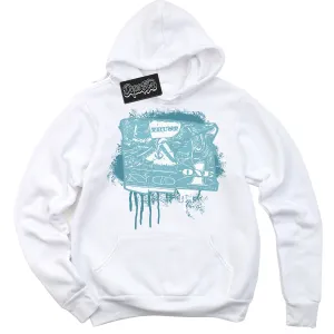 Denim Turquoise Dunk Sneaker Hoodie Trust No One Dollar Graphic