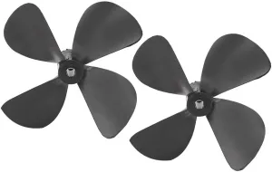 Dilwe 2Pcs RC 4Blades Propeller Boat Fishing Ship Propeller for Model Parts