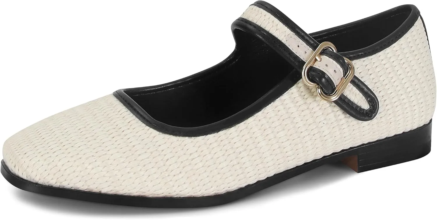 DOEYG Mesh Ballet Flats Shoes for Women Leopard Animal Print Mary Jane Flats Shoes Square Toe Dress Casual Comfortable Velvet Ballerina Shoes
