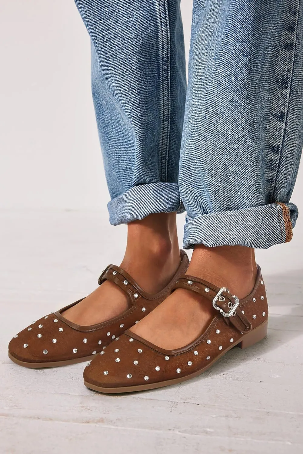 DOEYG Mesh Ballet Flats Shoes for Women Leopard Animal Print Mary Jane Flats Shoes Square Toe Dress Casual Comfortable Velvet Ballerina Shoes