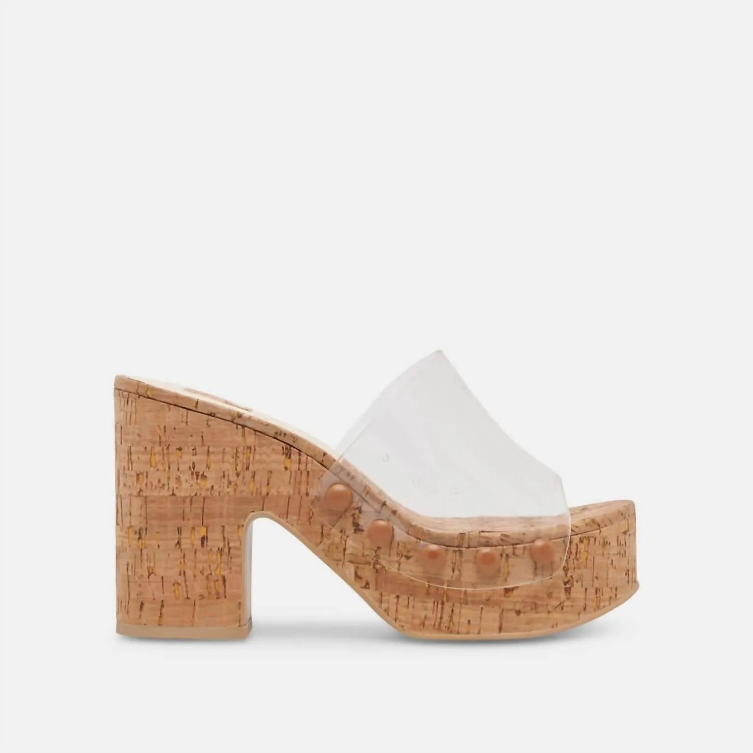 Dolce Vita - Women's Clear Chunky Heeled Mule Sandals
