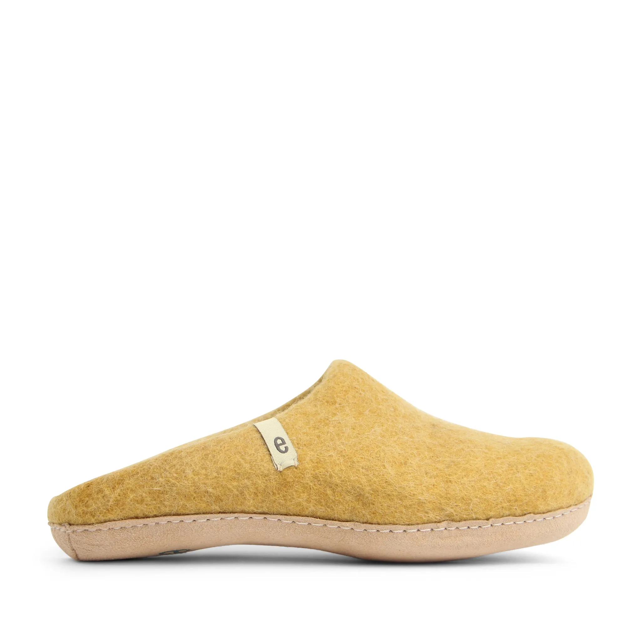 Egos Felted Wool Mule Slippers, Yellow/Mustard