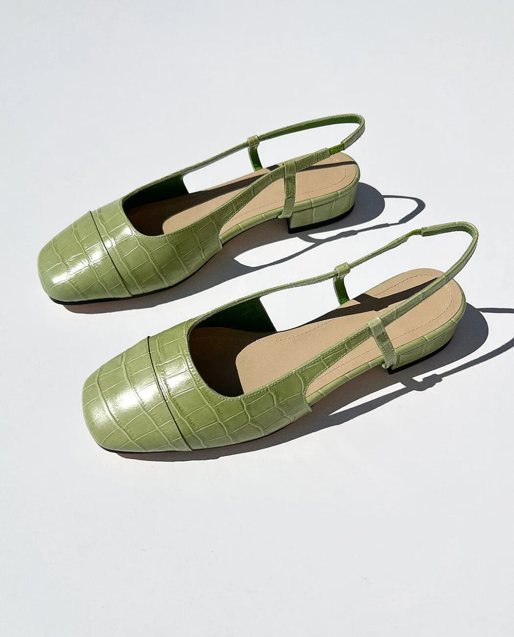 Embossed low heel multi color casual sandal