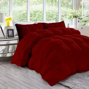 Emperor 7 Piece Pinch Pleated Bed in a Bag (16 inch Deep Pocket Sheet Set and 500GSM Comforter) 1000 Thread Count Egyptian Cotton Comforter Bedding Set - Burgundy