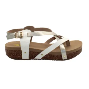 Engie Low Platform Sandal in Platinum by Volatile