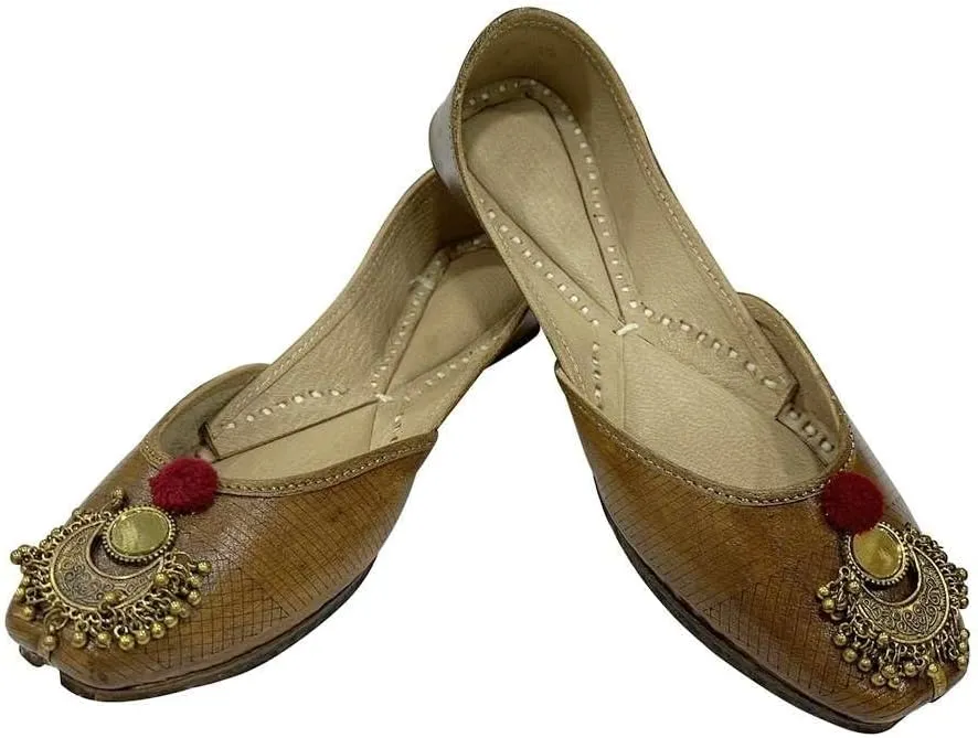 Ethnic Traditional Mojaris Punjabi Juti Flat Shoes for Women Wedding Sandals Juttis
