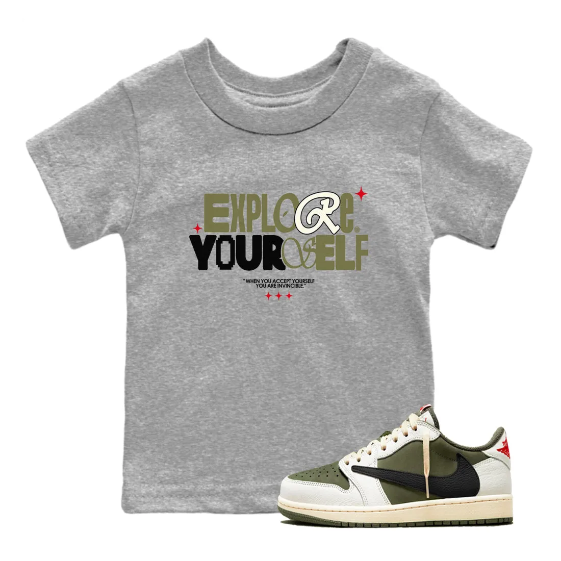 Explore Kids Yourself Future-proof Jordan Scott Tees Olive SNRT 1 - Air Sneaker Medium Clearance offer Travis