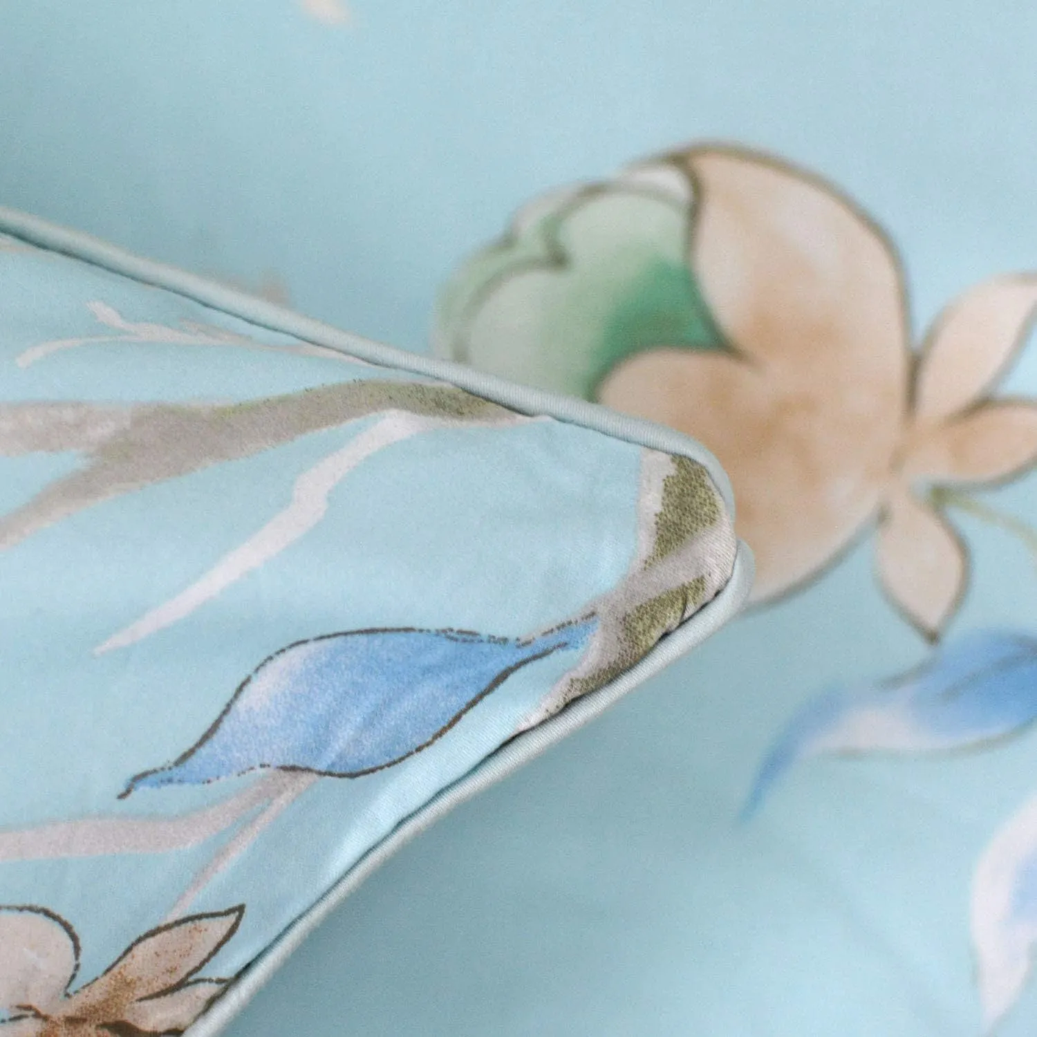 FADFAY Floral Bedding Shabby Blue Bird Print Bed Sheet Set Luxury Bedding Collections 800 Thread Count 100% Egyptian Cotton Deep Pocket, 4 Piece-King Size