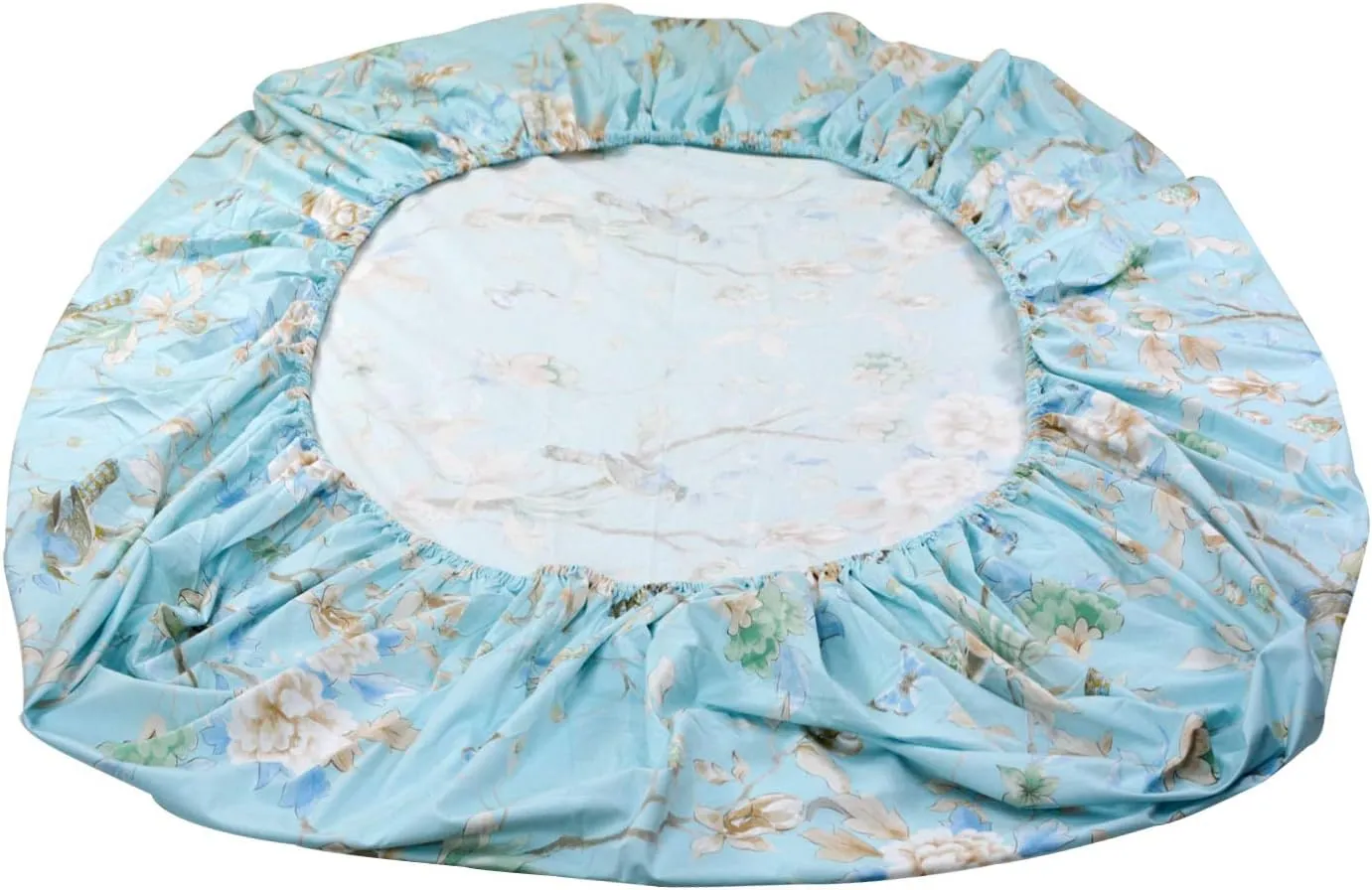 FADFAY Floral Bedding Shabby Blue Bird Print Bed Sheet Set Luxury Bedding Collections 800 Thread Count 100% Egyptian Cotton Deep Pocket, 4 Piece-King Size