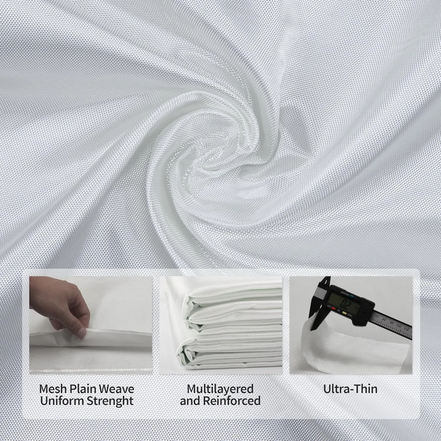 Fiberglass Cloth,6oz 50sq Feet E-Glass Plain Weave Glass Fiber Cloth,12 Feet*50 Inches Woven Fabric for Boat RC Plane Auto Surfboard Tub Pool Repair