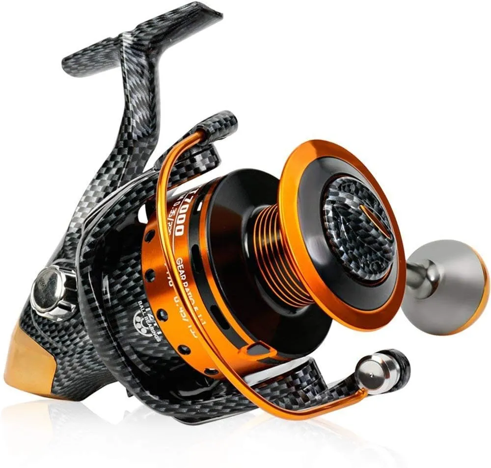 Fishing Reels- 12 1 BB, Light and Smooth Spinning Reels, Powerful Carbon Fiber Drag, Saltwater and Freshwater Fishing