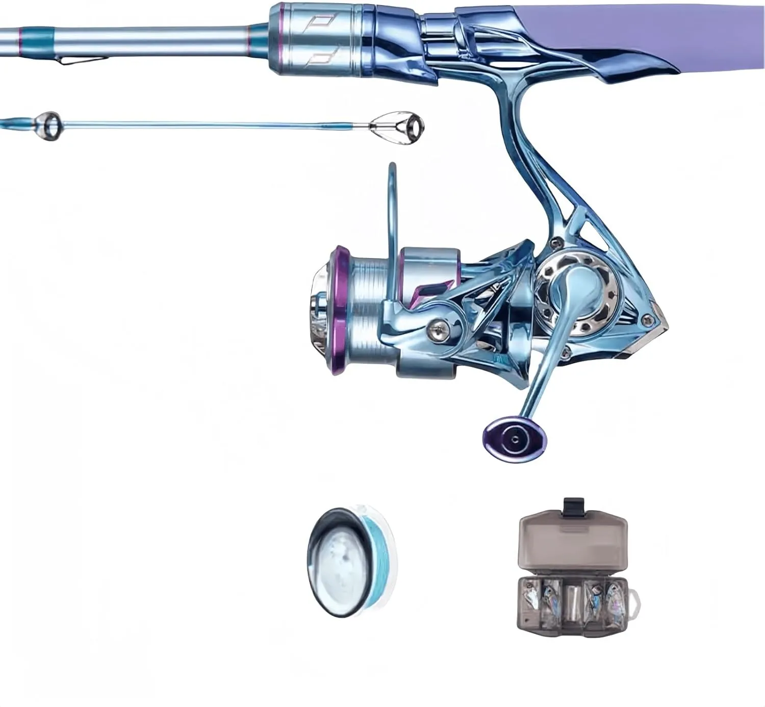 Fishing Rod Set, Carbon Fiber Reel Combo Rod and Telescopic Fishing Line with Bait Tackle Hook Reel Bag for Adult Saltwater Freshwater Travel