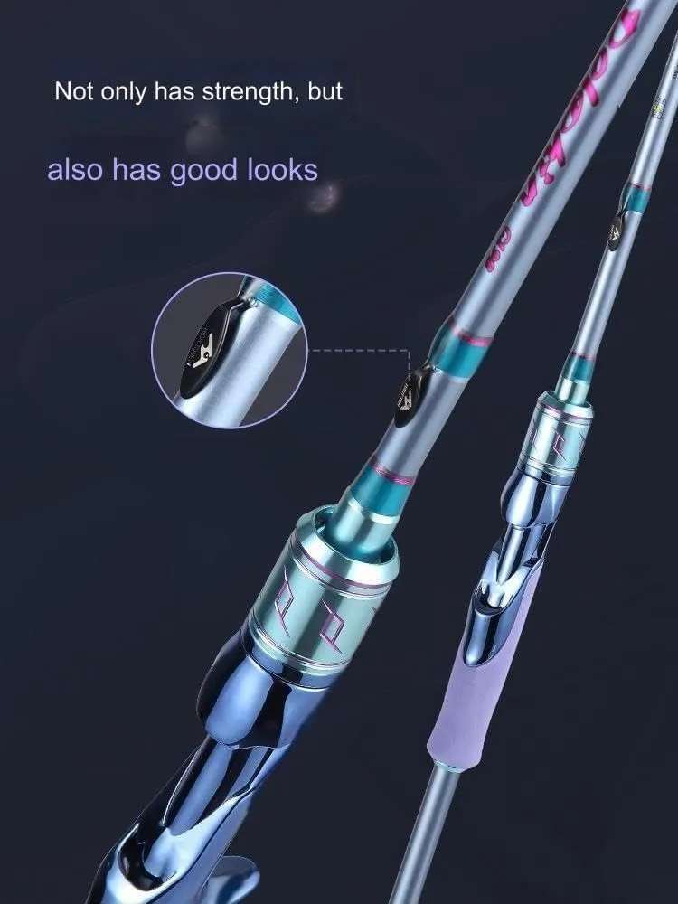 Fishing Rod Set, Carbon Fiber Reel Combo Rod and Telescopic Fishing Line with Bait Tackle Hook Reel Bag for Adult Saltwater Freshwater Travel