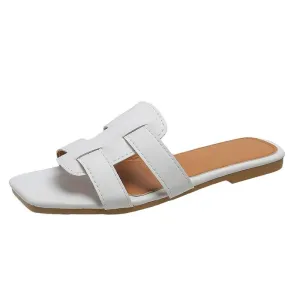 Flat women's sandals with a soft sole