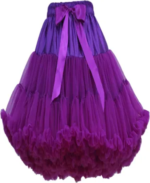 FOLOBE Women's Knee Length 50s Soft Puffy Tutu Skirts Ballet Costume Tulle Underskirts Knee Length Petticoat Skirt for Women