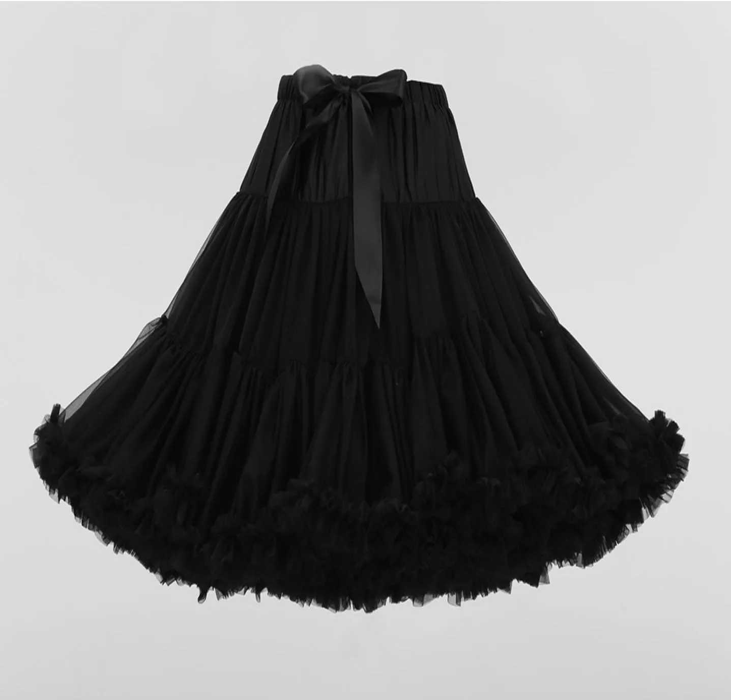 FOLOBE Women's Knee Length 50s Soft Puffy Tutu Skirts Ballet Costume Tulle Underskirts Knee Length Petticoat Skirt for Women