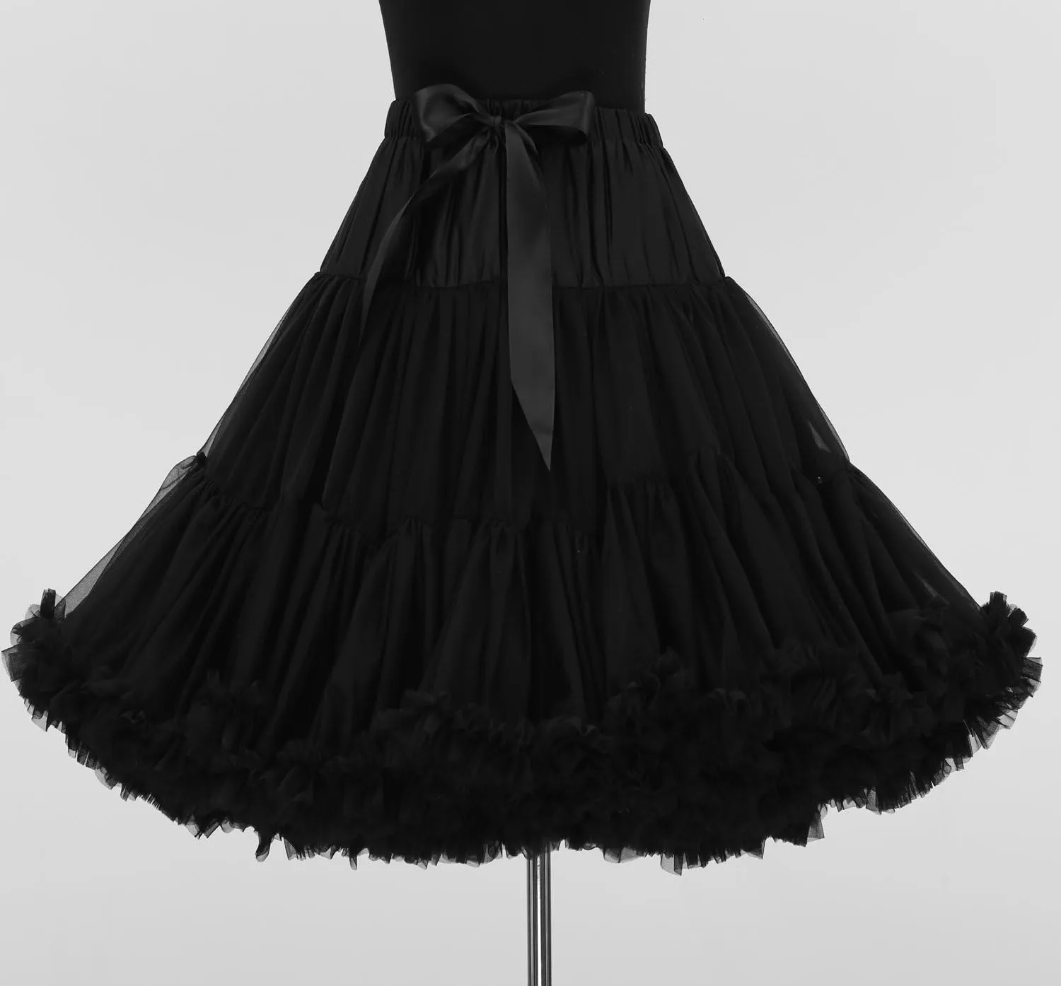 FOLOBE Women's Knee Length 50s Soft Puffy Tutu Skirts Ballet Costume Tulle Underskirts Knee Length Petticoat Skirt for Women
